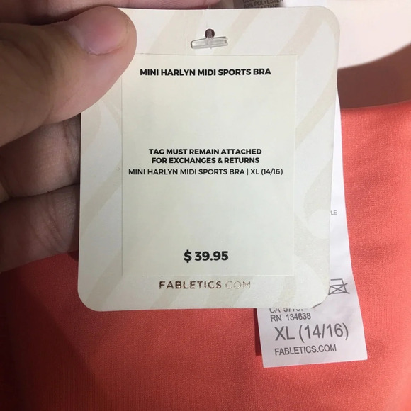 Kids NWT Fabletics Tops Sports Bra Colorful Workout Athletic Cheer Gymnastics - Picture 4 of 11